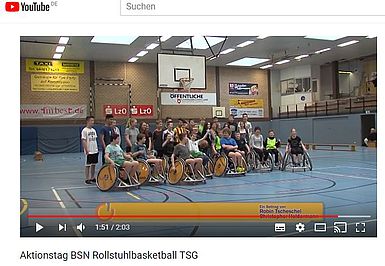 Bild als Link zum Youtube Video Aktionstag des Behindertensportverbands Niedersachsen bei der TSG Hatten Sandkrug und der Waldschule Sandkrug