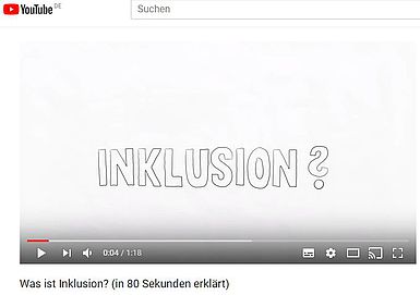 Bild als Link zum Youtube Video Was ist Inklusion in 80 Sekunden erklärt